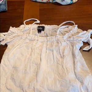 White off the shoulder tank top
